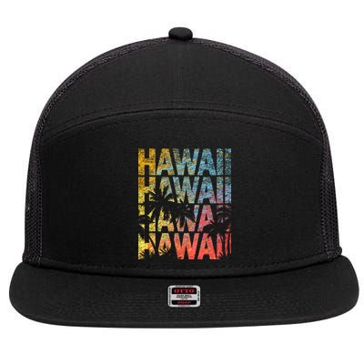 Hawaii Logo 7 Panel Mesh Trucker Snapback Hat