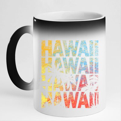 Hawaii Logo 11oz Black Color Changing Mug