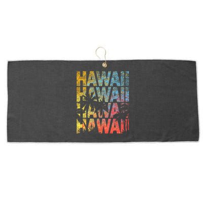 Hawaii Logo Large Microfiber Waffle Golf Towel