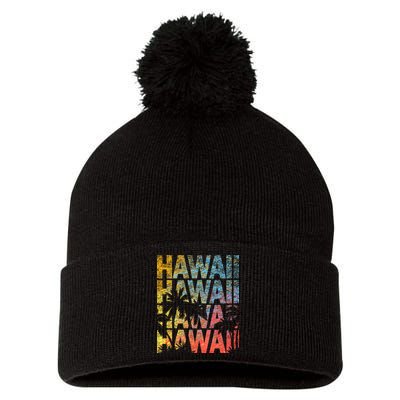 Hawaii Logo Pom Pom 12in Knit Beanie