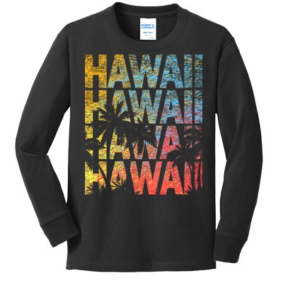 Hawaii Logo Kids Long Sleeve Shirt