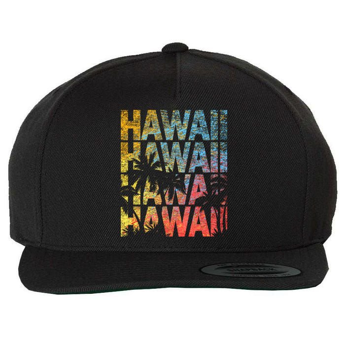 Hawaii Logo Wool Snapback Cap