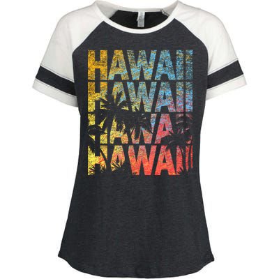 Hawaii Logo Enza Ladies Jersey Colorblock Tee