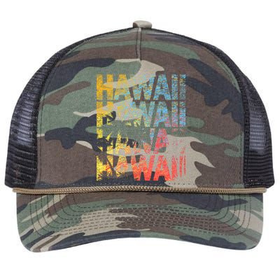 Hawaii Logo Retro Rope Trucker Hat Cap