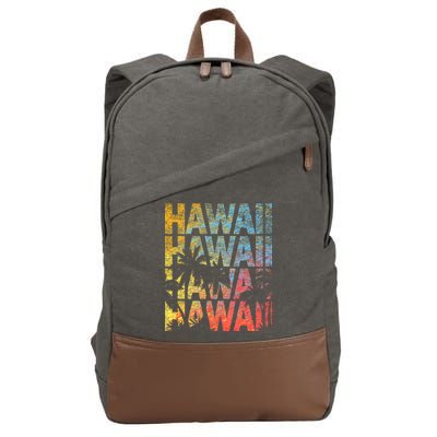 Hawaii Logo Cotton Canvas Backpack