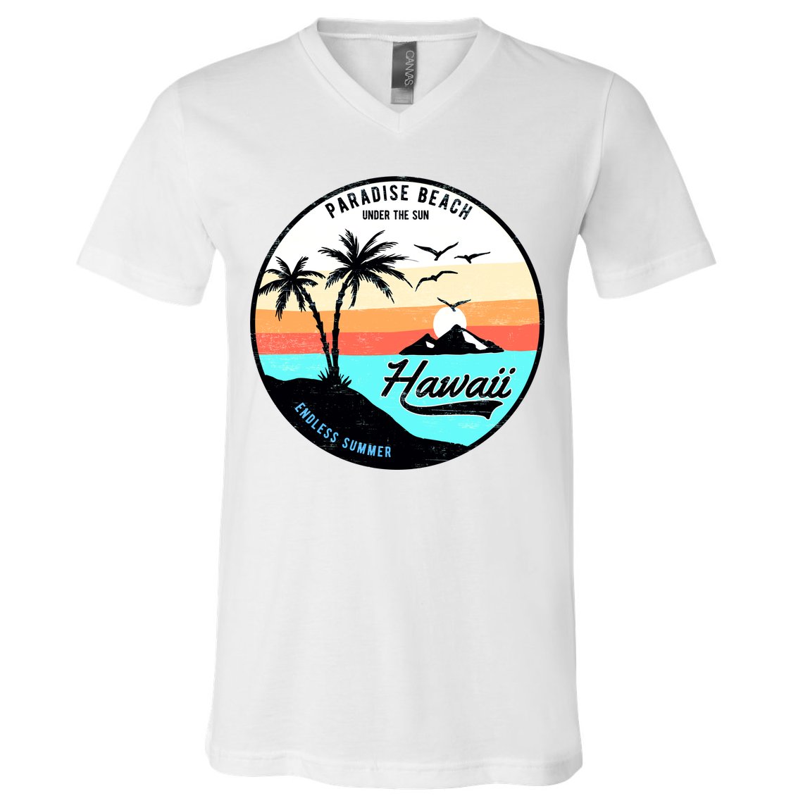 Hawaii Paradise Beach V-Neck T-Shirt