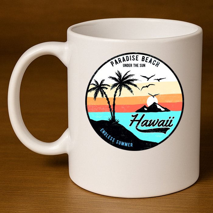 Hawaii Paradise Beach 11oz C Handle Ceramic Mug