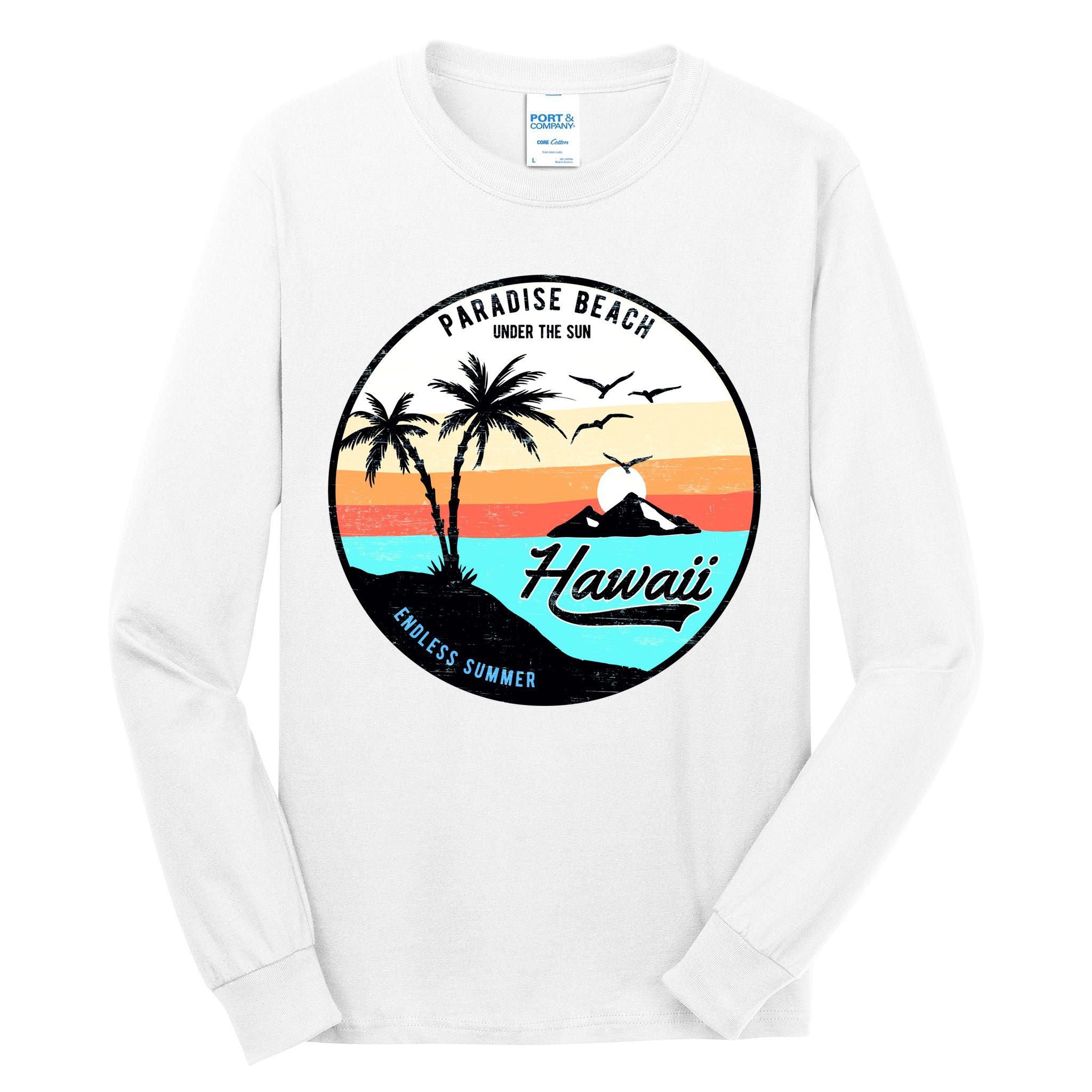 Hawaii Paradise Beach Tall Long Sleeve T-Shirt