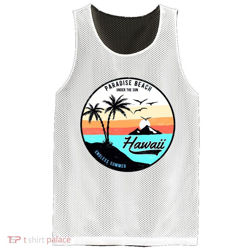 Hawaii Paradise Beach Mesh Reversible Basketball Jersey Tank