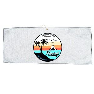 Hawaii Paradise Beach Large Microfiber Waffle Golf Towel