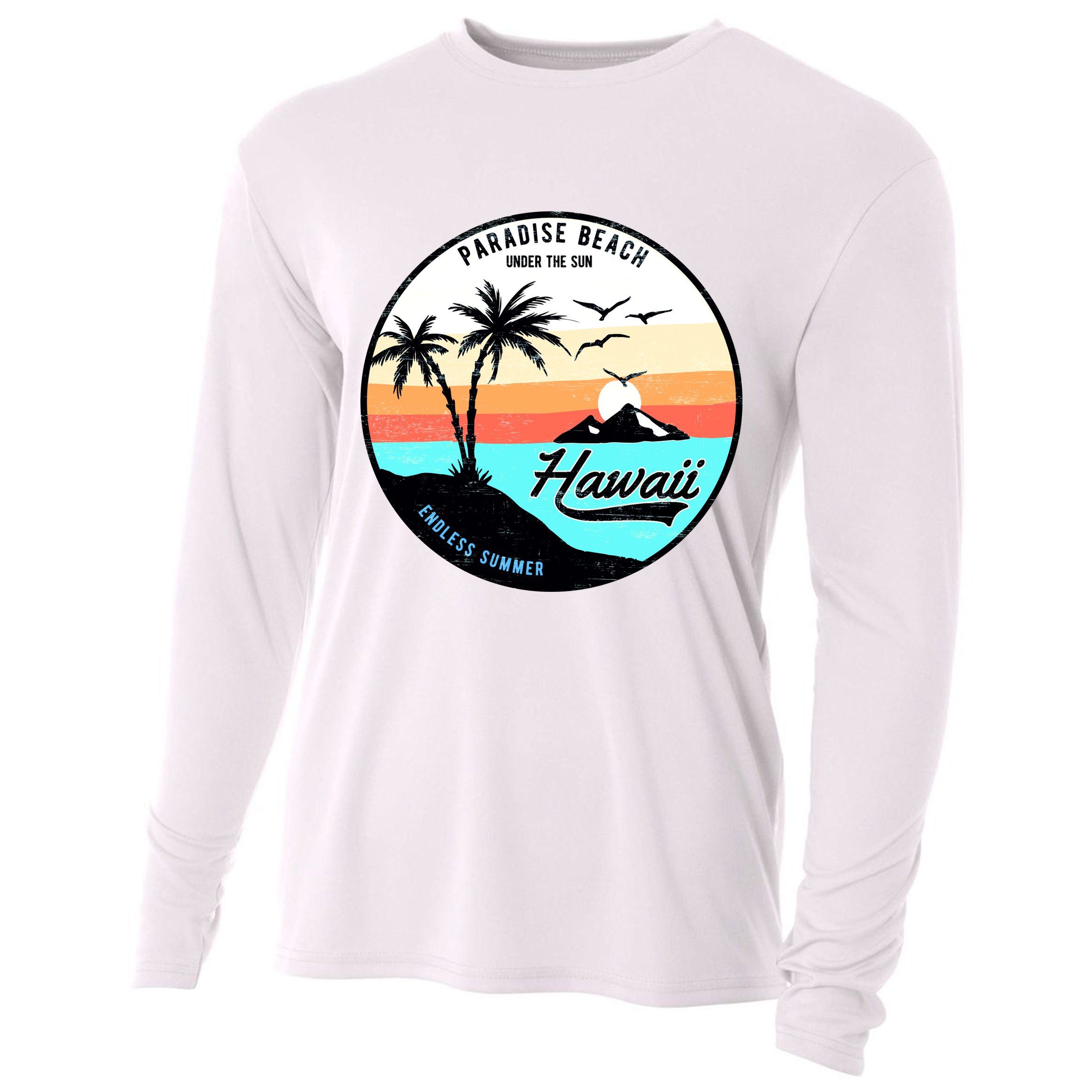 Hawaii Paradise Beach Cooling Performance Long Sleeve Crew