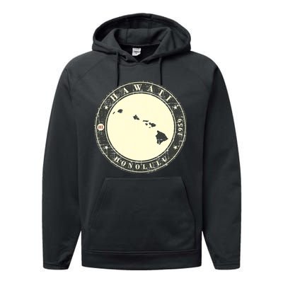 Hawaii Retro Performance Fleece Hoodie