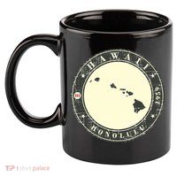 Hawaii Retro 11oz C Handle Ceramic Mug