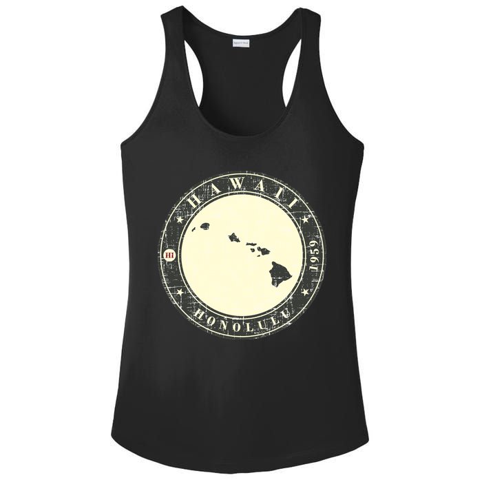 Hawaii Retro Ladies PosiCharge Competitor Racerback Tank