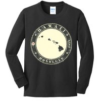 Hawaii Retro Kids Long Sleeve Shirt