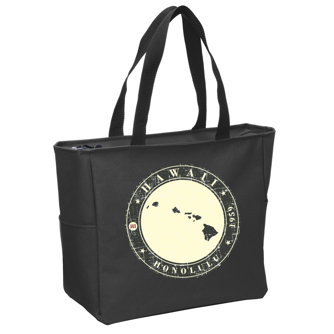 Hawaii Retro Zip Tote Bag