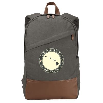 Hawaii Retro Cotton Canvas Backpack