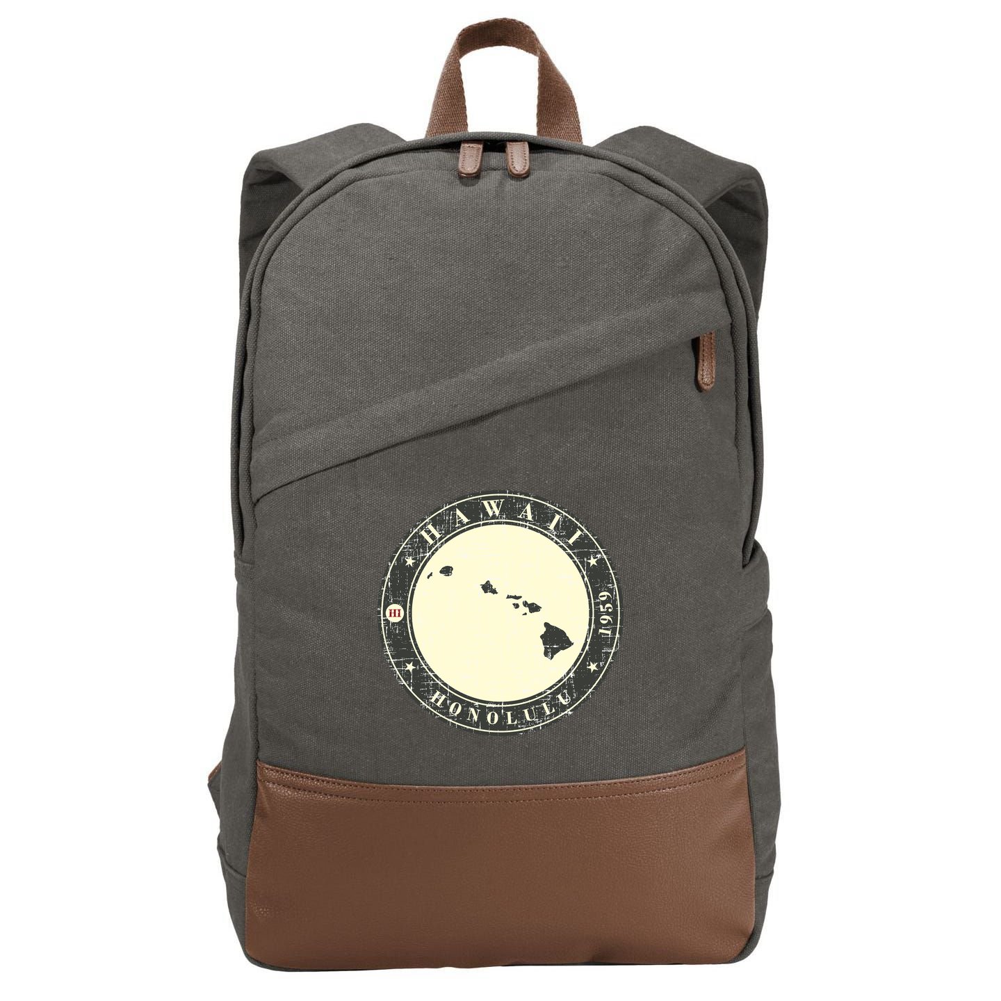Hawaii Retro Cotton Canvas Backpack