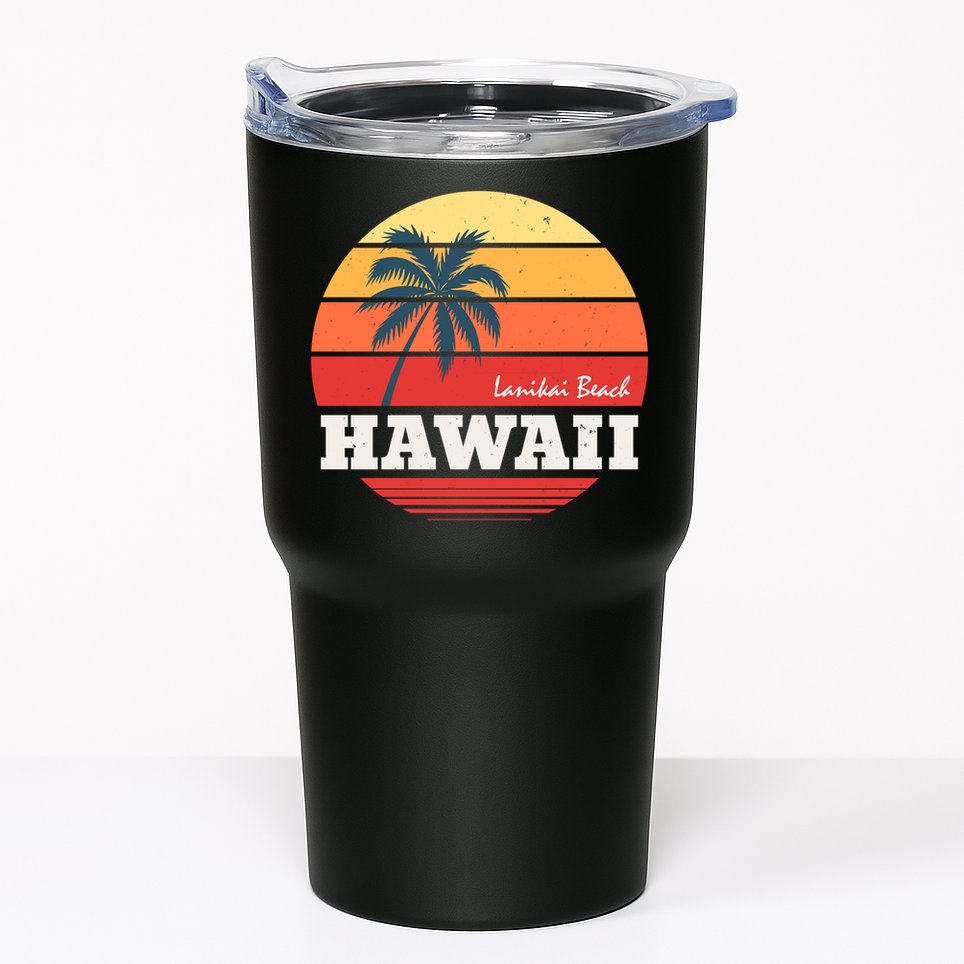 Hawaii Retro Circle Tumbler