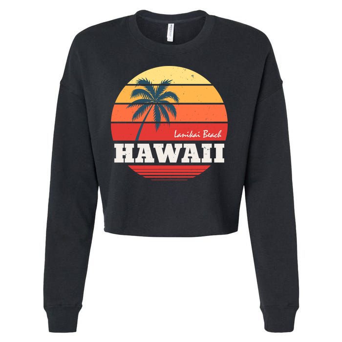 Hawaii Retro Circle Cropped Pullover Crew