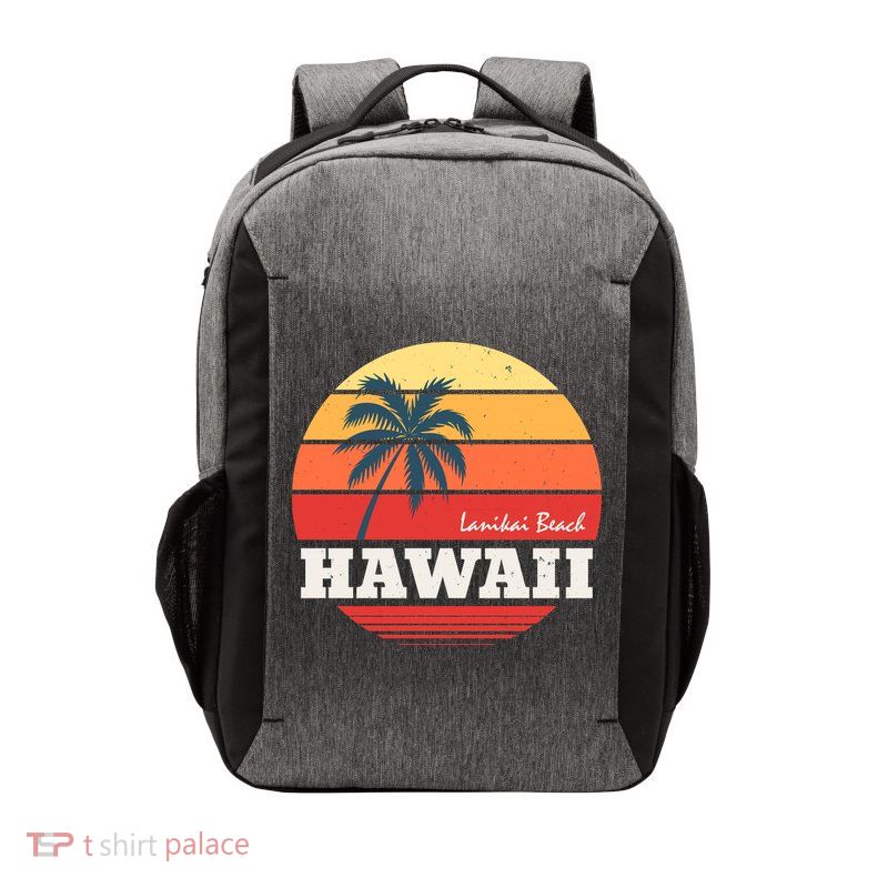 Hawaii Retro Circle Vector Backpack