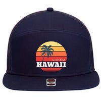 Hawaii Retro Circle 7 Panel Mesh Trucker Snapback Hat