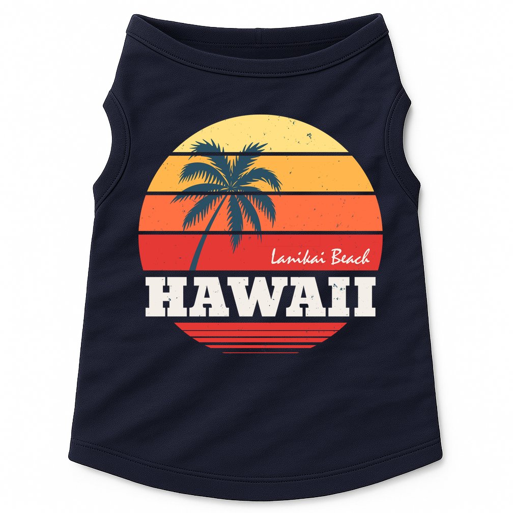 Hawaii Retro Circle Doggie Tank