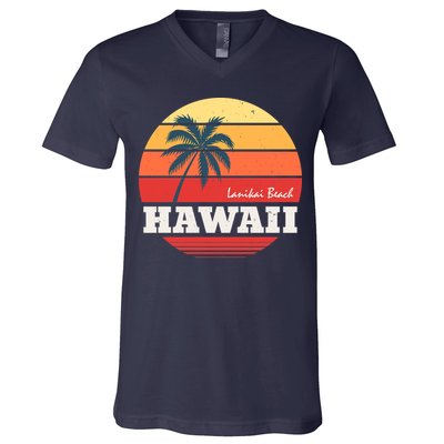 Hawaii Retro Circle V-Neck T-Shirt