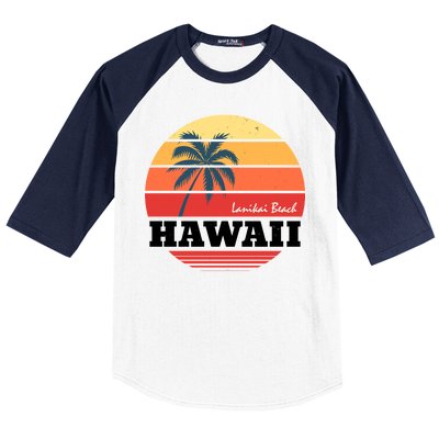 Hawaii Retro Circle Baseball Sleeve Shirt