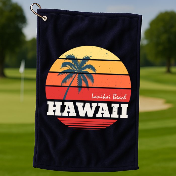 Hawaii Retro Circle Golf Towel