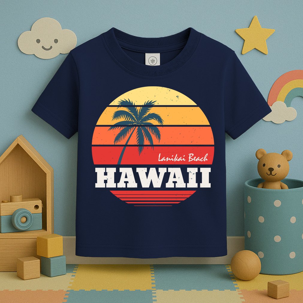 Hawaii Retro Circle Toddler T-Shirt