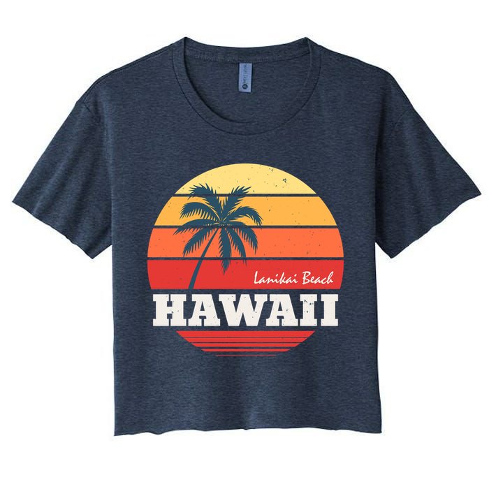 Hawaii Retro Circle Crop Top