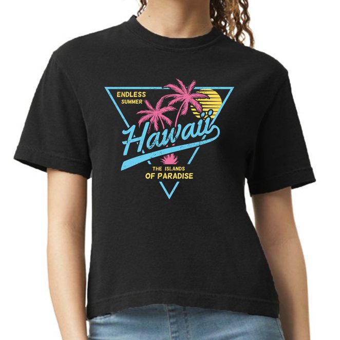 Hawaii Retro Classic  Comfort Colors Boxy T-Shirt