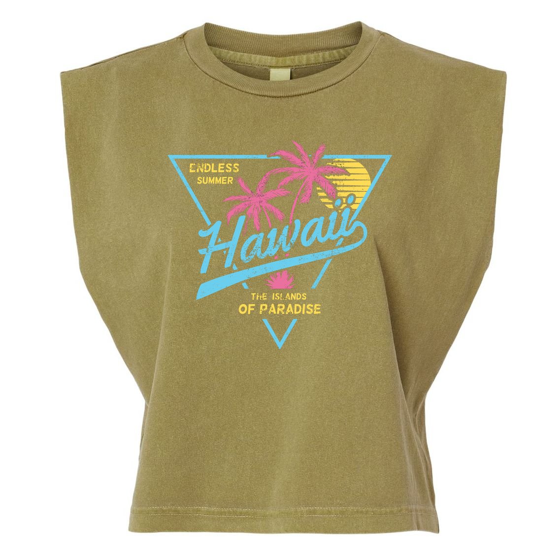 Hawaii Retro Classic  Garment-Dyed Women's Muscle Tee