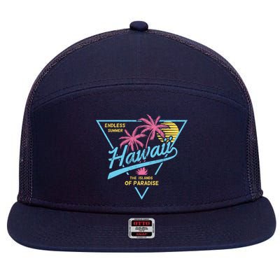 Hawaii Retro Classic  7 Panel Mesh Trucker Snapback Hat