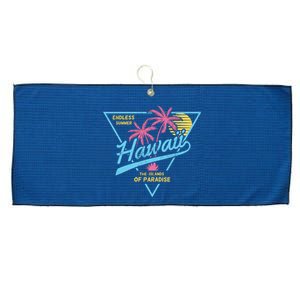 Hawaii Retro Classic  Large Microfiber Waffle Golf Towel