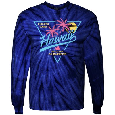 Hawaii Retro Classic  Tie-Dye Long Sleeve Shirt