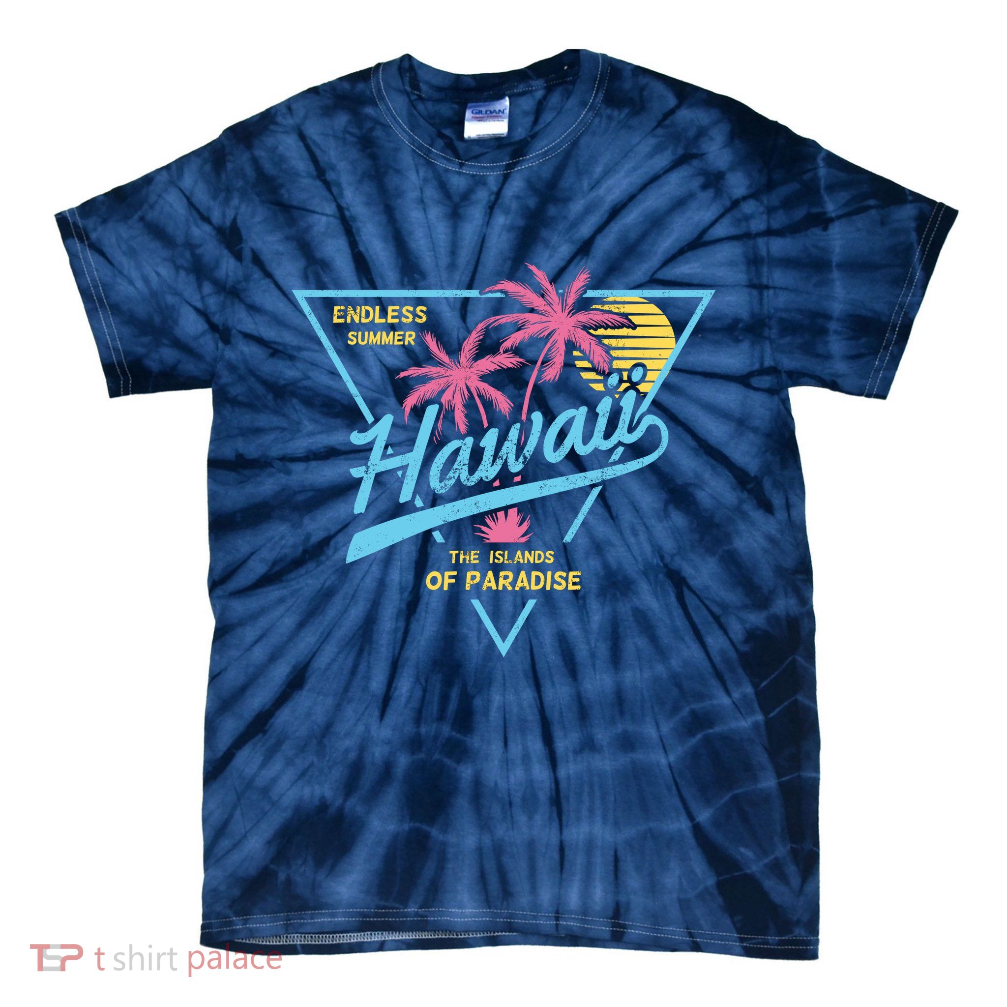 Hawaii Retro Classic  Tie-Dye T-Shirt