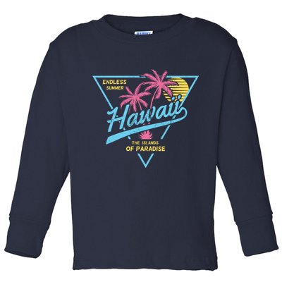 Hawaii Retro Classic  Toddler Long Sleeve Shirt