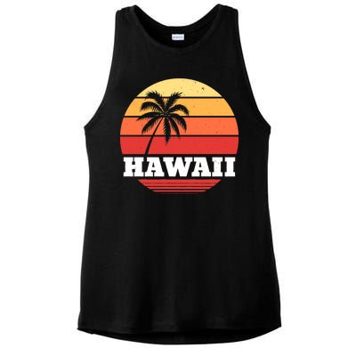 Hawaii Retro Sun Ladies PosiCharge Tri-Blend Wicking Tank