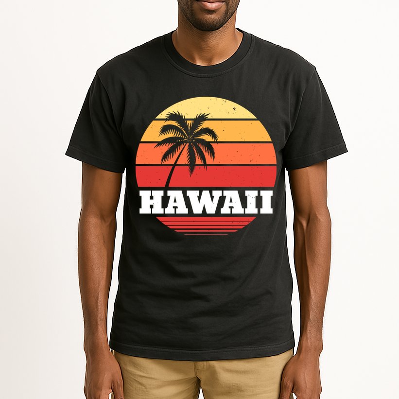 Hawaii Retro Sun Tall T-Shirt
