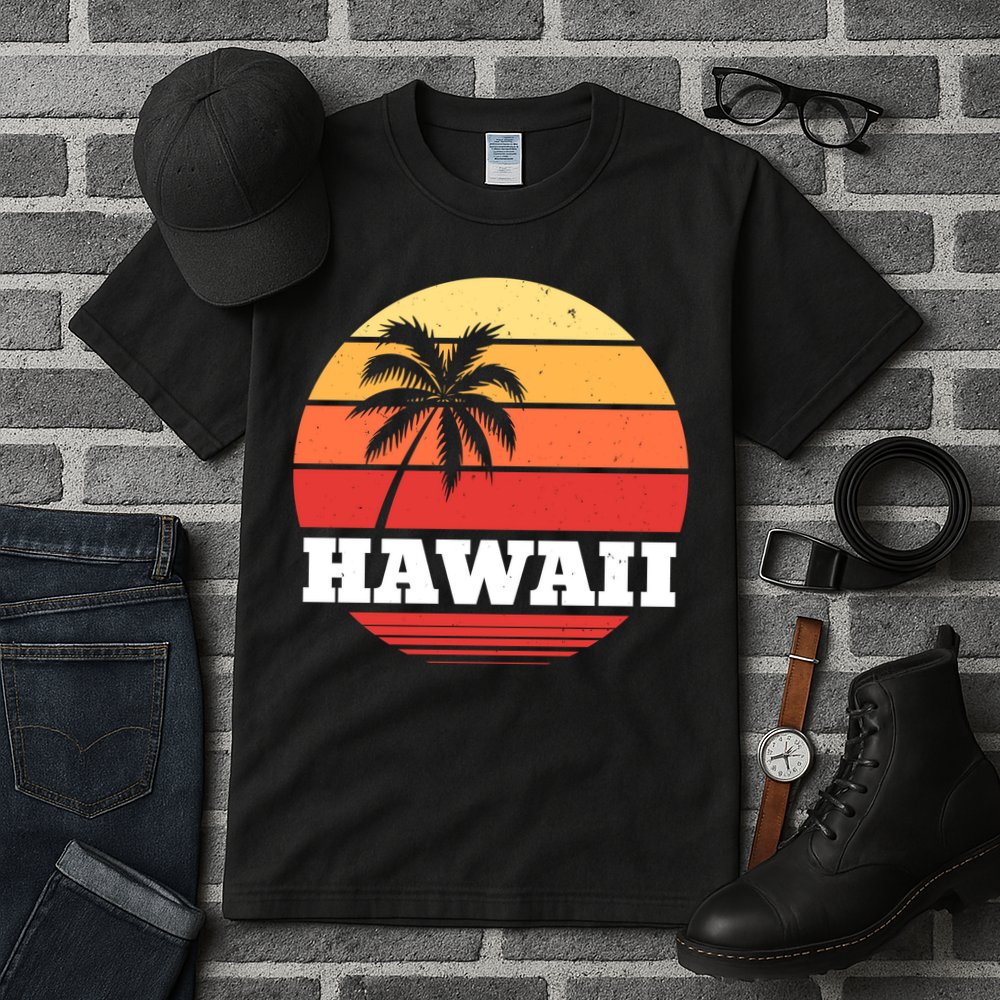 Hawaii Retro Sun Tall T-Shirt