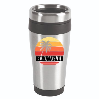 Hawaii Retro Sun 16oz Travel Tumbler