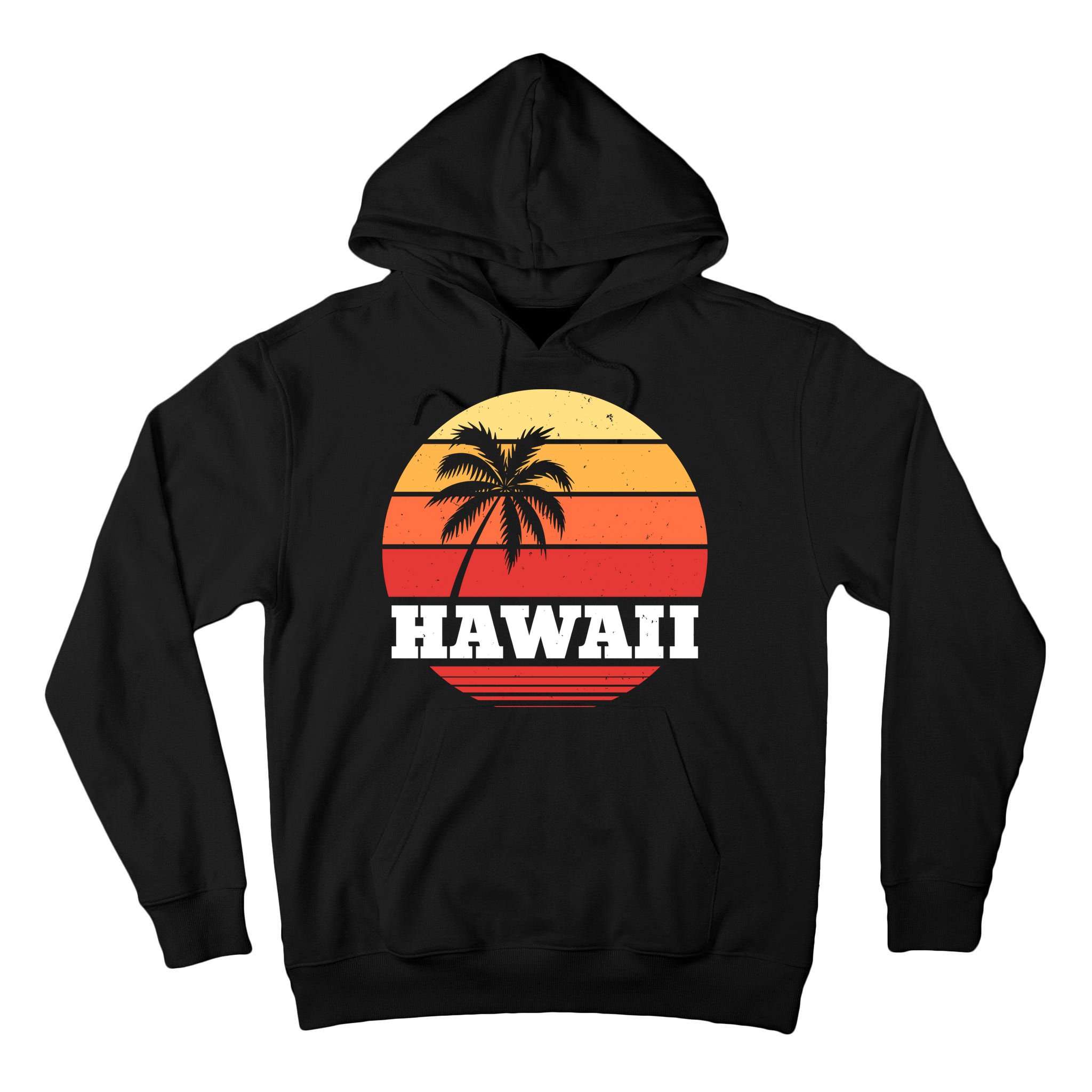 Hawaii Retro Sun Tall Hoodie