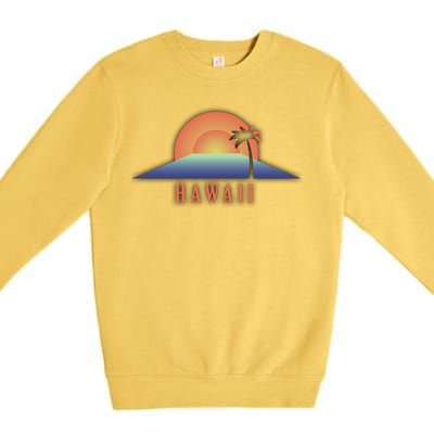 Hawaii Sunrise Logo Premium Crewneck Sweatshirt