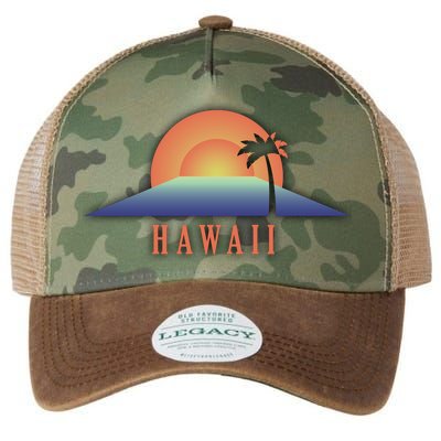 Hawaii Sunrise Logo Legacy Tie Dye Trucker Hat