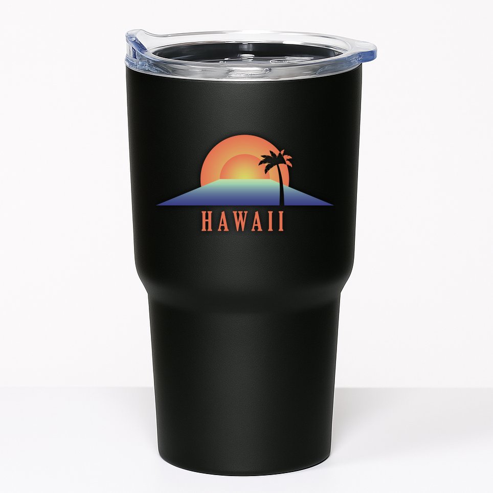 Hawaii Sunrise Logo Tumbler
