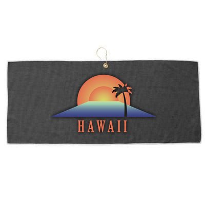 Hawaii Sunrise Logo Large Microfiber Waffle Golf Towel