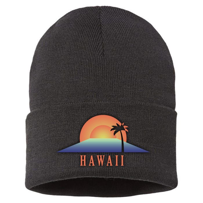 Hawaii Sunrise Logo Sustainable Knit Beanie