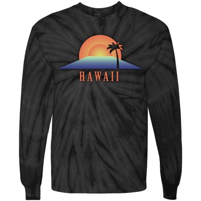 Hawaii Sunrise Logo Tie-Dye Long Sleeve Shirt